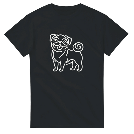 Pug Silhouette T-shirt - Petselfie