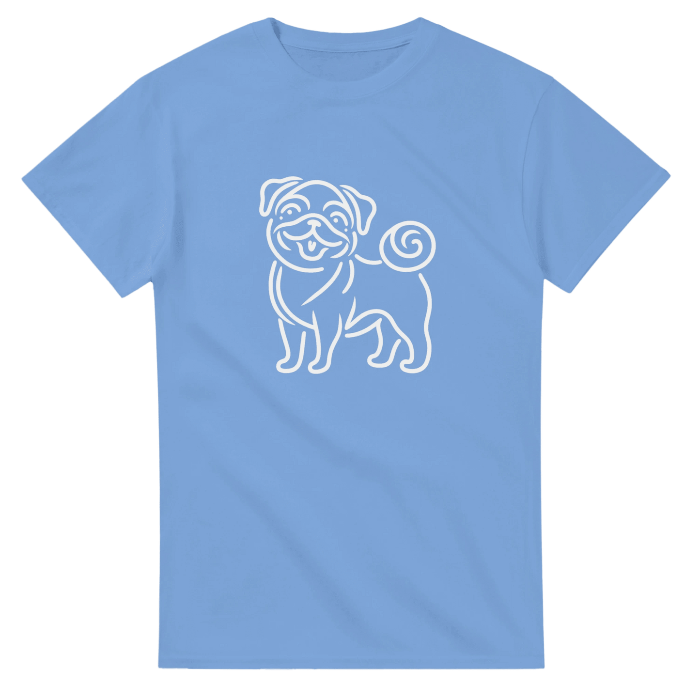 Pug Silhouette T-shirt - Petselfie