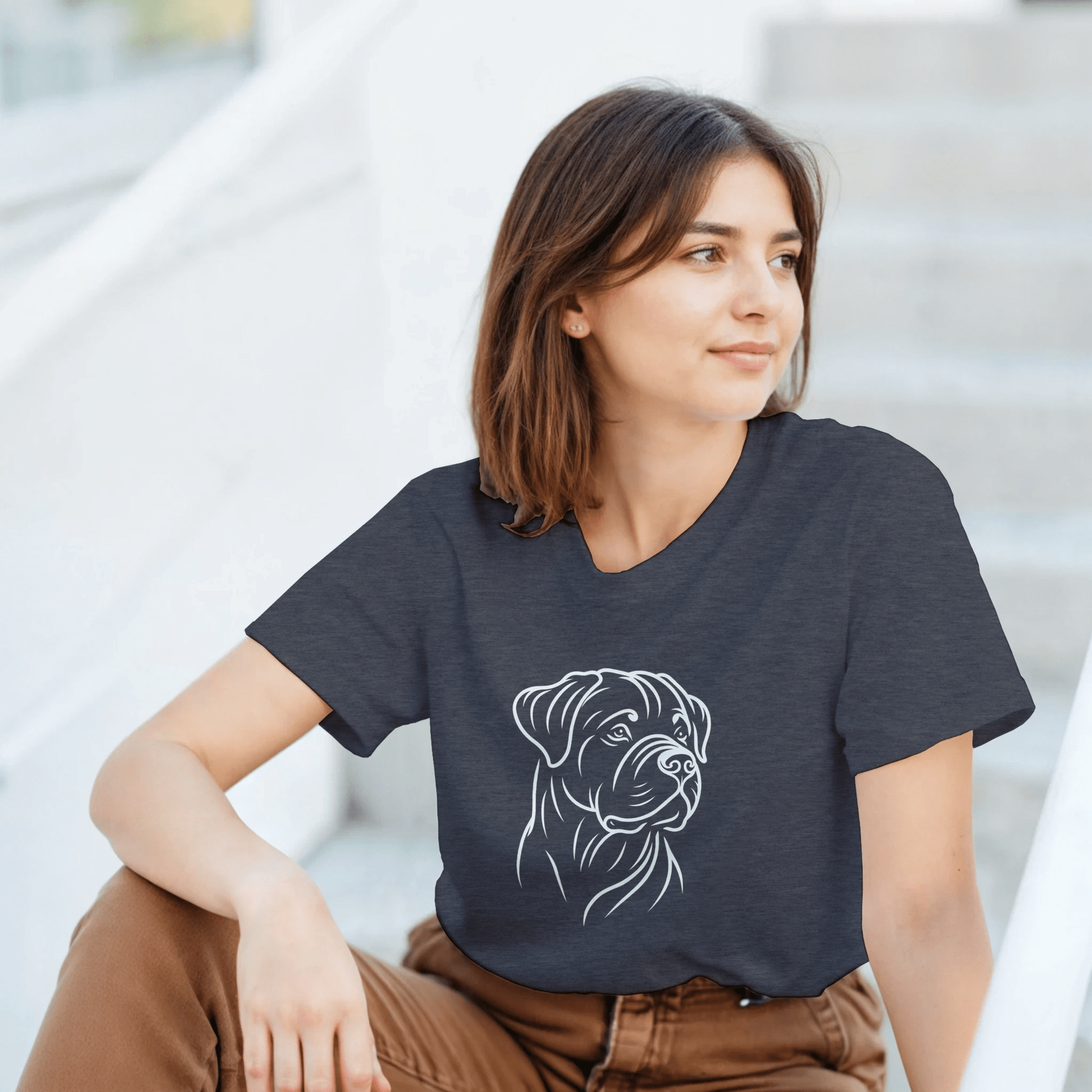 Rottweiler Silhouette T-shirt - Petselfie